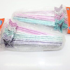 Creatology 2 Pks Of 12 Mini Plastic Star Wands 6 1/2" T Blue Silver Purple Pink
